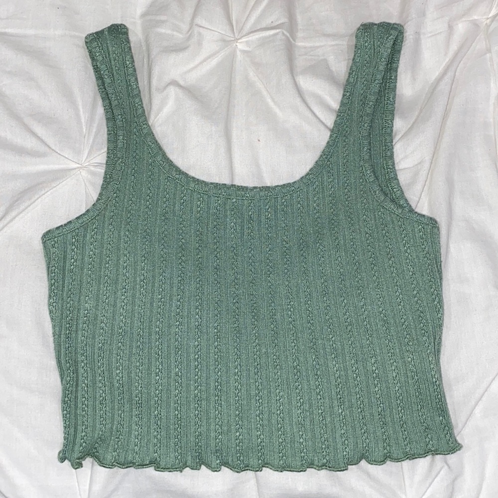 Green crop top size small